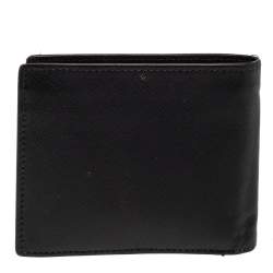 Pre Owned محفظة مون بلان سارتوريال جلد أسود ثنائية الطي