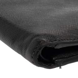 Pre Owned محفظة مون بلان سارتوريال جلد أسود ثنائية الطي