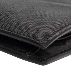 Pre Owned محفظة مون بل ان سارتوريال جلد أسود ثنائية الطي