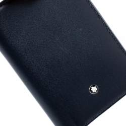 مملوكة مسبقًا محفظة مون بلان طيه ثلاثية ميسترس جلد كحلية