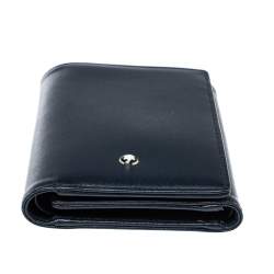 مملوكة مسبقًا محفظة مون بلان طيه ثلاثية ميسترس جلد كحلية