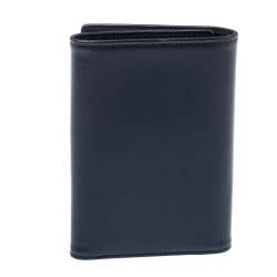 مملوكة مسبقًا محفظة مون بلان طيه ثلاثية ميسترس جلد كحلية