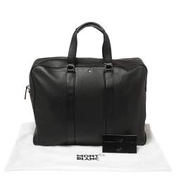 مملوكة مسبقًا Montblanc Black Leather Meisterstuck Document Briefcase