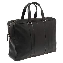 مملوكة مسبقًا Montblanc Black Leather Meisterstuck Document Briefcase