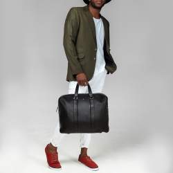 مملوكة مسبقًا Montblanc Black Leather Meisterstuck Document Briefcase