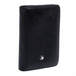 مملوكة مسبقًا حافظة بطاقات العمل مون بلان مايسترستوك جلد أسود