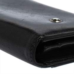 مملوكة مسبقًا حافظة بطاقات العمل مون بلان مايسترستوك جلد أسود