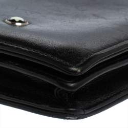 مملوكة مسبقًا حافظة بطاقات العمل مون بلان مايسترستوك جلد أسود