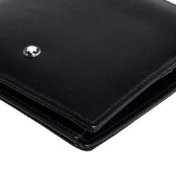 مملوكة مسبقًا محفظة مون بلان ميستيرستوك ثنائية الطيه جلد أسود