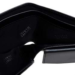 مملوكة مسبقًا محفظة مون بلان ميستيرستوك ثنائية الطيه جلد أسود