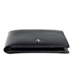 مملوكة مسبقًا محفظة مون بلان ميستيرستوك ثنائية الطيه جلد أسود