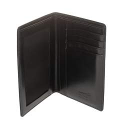 مملوكة مسبقًا حافظة بطاقات مون بلان طية جلد سوداء 