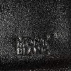 مملوكة مسبقًا حافظة بطاقات مون بلان طية جلد سوداء 