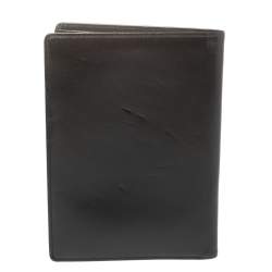 مملوكة مسبقًا حافظة بطاقات مون بلان طية جلد سوداء 