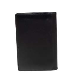 Pre Owned Montblanc Black Leather Meisterstuck Business Card Holder