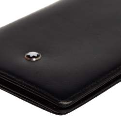 Pre Owned Montblanc Black Leather Meisterstuck Business Card Holder