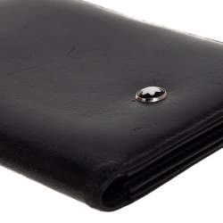 Pre Owned Montblanc Black Leather Meisterstuck Business Card Holder
