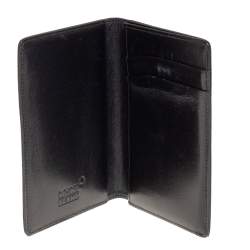 Pre Owned Montblanc Black Leather Meisterstuck Business Card Holder