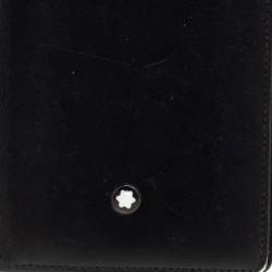 Pre Owned Montblanc Black Leather Meisterstuck Business Card Holder