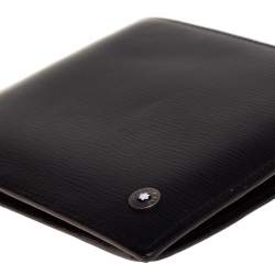 مملوكة مسبقًا Montblanc Black Leather Westside Bifold Wallet 