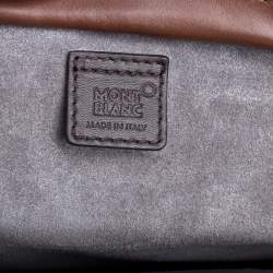 Pre Owned حقيبة مستندات مون بلان ميستيرستوك سفوماتو جلد اومبر بني