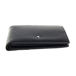 مملوكة مسبقًا Montblanc Black Leather Meisterstück Bifold Wallet 
