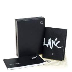 Pre Owned Montblanc Black Leather Sartorial Calligraphy Card Case 