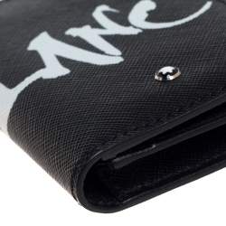 Pre Owned Montblanc Black Leather Sartorial Calligraphy Card Case 