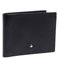 Pre Owned Montblanc Black Leather Sartorial 6CC Bifold Wallet  