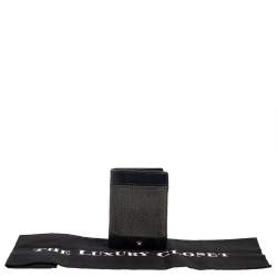 Pre Owned Montblanc Black Canvas and Leather Meisterstuck Business Card Holder
