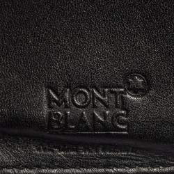 Pre Owned Montblanc Black Canvas and Leather Meisterstuck Business Card Holder