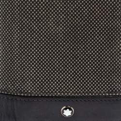 Pre Owned Montblanc Black Canvas and Leather Meisterstuck Business Card Holder