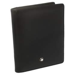 مملوكة مسبقًا Montblanc Black Leather Meisterstuck Bifold Wallet