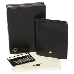 مملوكة مسبقًا Montblanc Black Leather Meisterstuck Bifold Wallet
