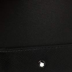 Pre Owned Montblanc Black Nylon and Leather Trifold Wallet