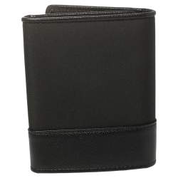Pre Owned Montblanc Black Nylon and Leather Trifold Wallet