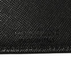 Pre Owned Montblanc Black Nylon and Leather Trifold Wallet