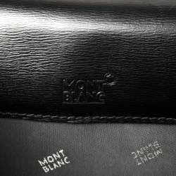 مملوكة مسبقًا حقيبة مستندات مون بلان ويستسيد تريبل غوسيت جلد مزخرف أسود