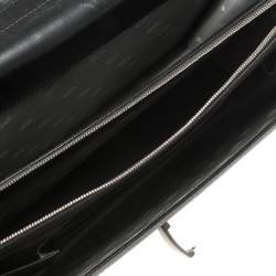 مملوكة مسبقًا حقيبة مستندات مون بلان ويستسيد تريبل غوسيت جلد مزخرف أسود