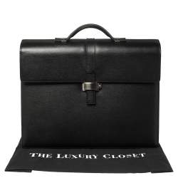 مملوكة مسبقًا حقيبة مستندات مون بلان ويستسيد تريبل غوسيت جلد مزخرف أسود