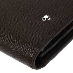 مملوكة مسبقًا Montblanc Dark Brown Sartorial Leather Business Card Holder
