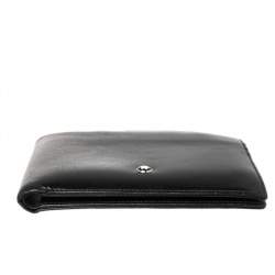Pre Owned Montblanc Black Leather Meisterstuck Bifold Wallet