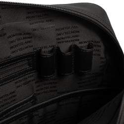Pre Owned Montblanc Black Nylon and Leather Meisterstuck Briefcase Laptop Bag