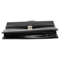 Montblanc Black Leather Meisterstück Double Gusset Briefcase