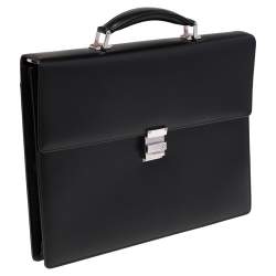 Montblanc Black Leather Meisterstück Double Gusset Briefcase