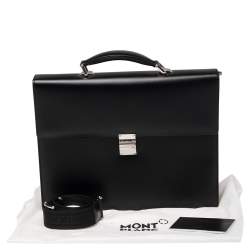 Montblanc Black Leather Meisterstück Double Gusset Briefcase