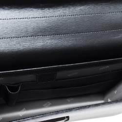 Montblanc Black Leather 4810 Westside Single Gusset Briefcase 
