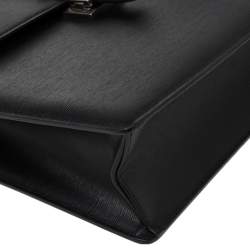 Montblanc Black Leather 4810 Westside Single Gusset Briefcase 