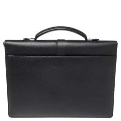 Montblanc Black Leather 4810 Westside Single Gusset Briefcase 