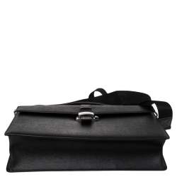 Montblanc Black Leather 4810 Westside Single Gusset Briefcase 